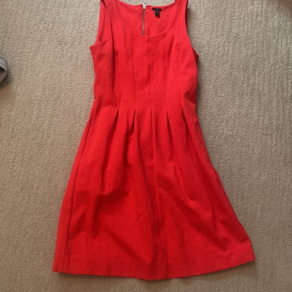 Jcrew size 4 bright red dress- like new condition - Picture 3 of 5